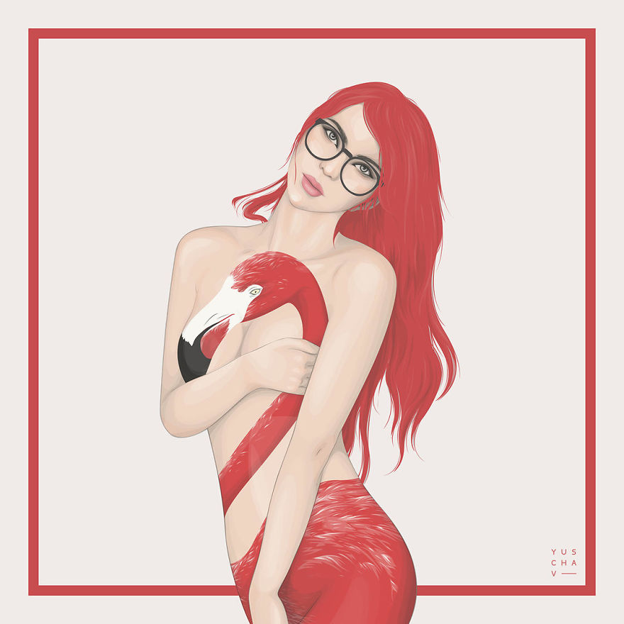 Artist Uses Vectors To Create Beautiful Portraits Of Women