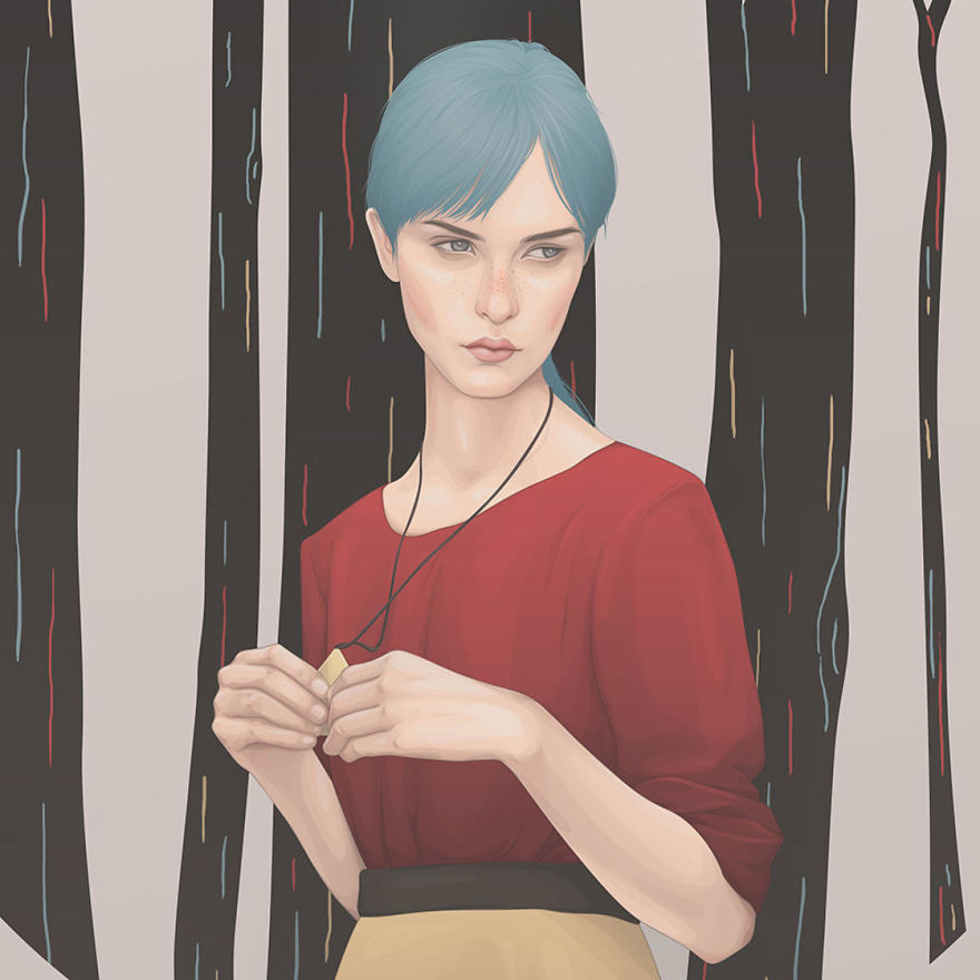 Artist Uses Vectors To Create Beautiful Portraits Of Women