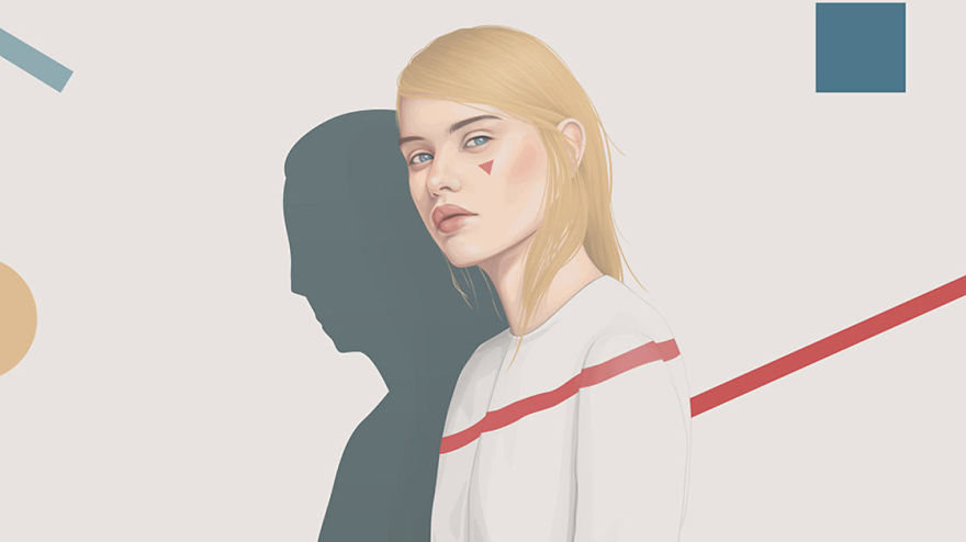 Artist Uses Vectors To Create Beautiful Portraits Of Women