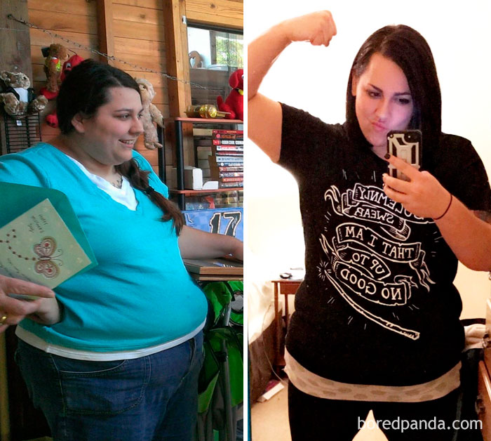 My Mom Found An Old Picture Of Me. It's Been A Year And 100lbs Lost. I'm Feeling Great