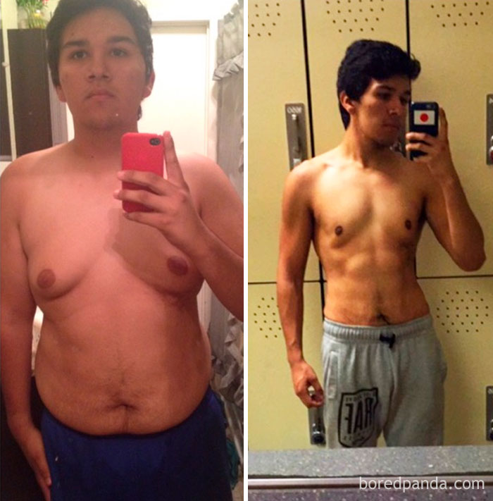 Left Is Me At What I Believe Was My Heaviest, Around 230-235 Lbs. Right Is Me At Around 140 Lbs