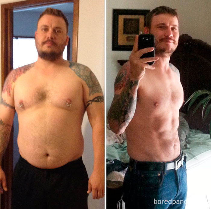 290 Lbs To 184 Lbs Lean. A Lot Of Hard Work And Clean Eating All Done At Home. I Couldn't Stand Not Being About To Run Around Without Getting Winded. I Had No Life Anymore. Made A Decision And 11 Months Later There I Was