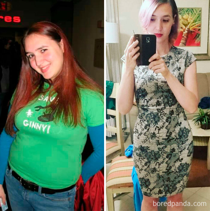 70 Lb Lost Gradually Over Several Years. Almost Didn't Notice The Difference In Myself Until I Saw Two Pictures Side By Side Like This