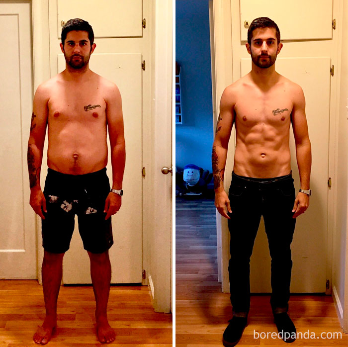 12 Weeks Apart. No More "Dad Bod"