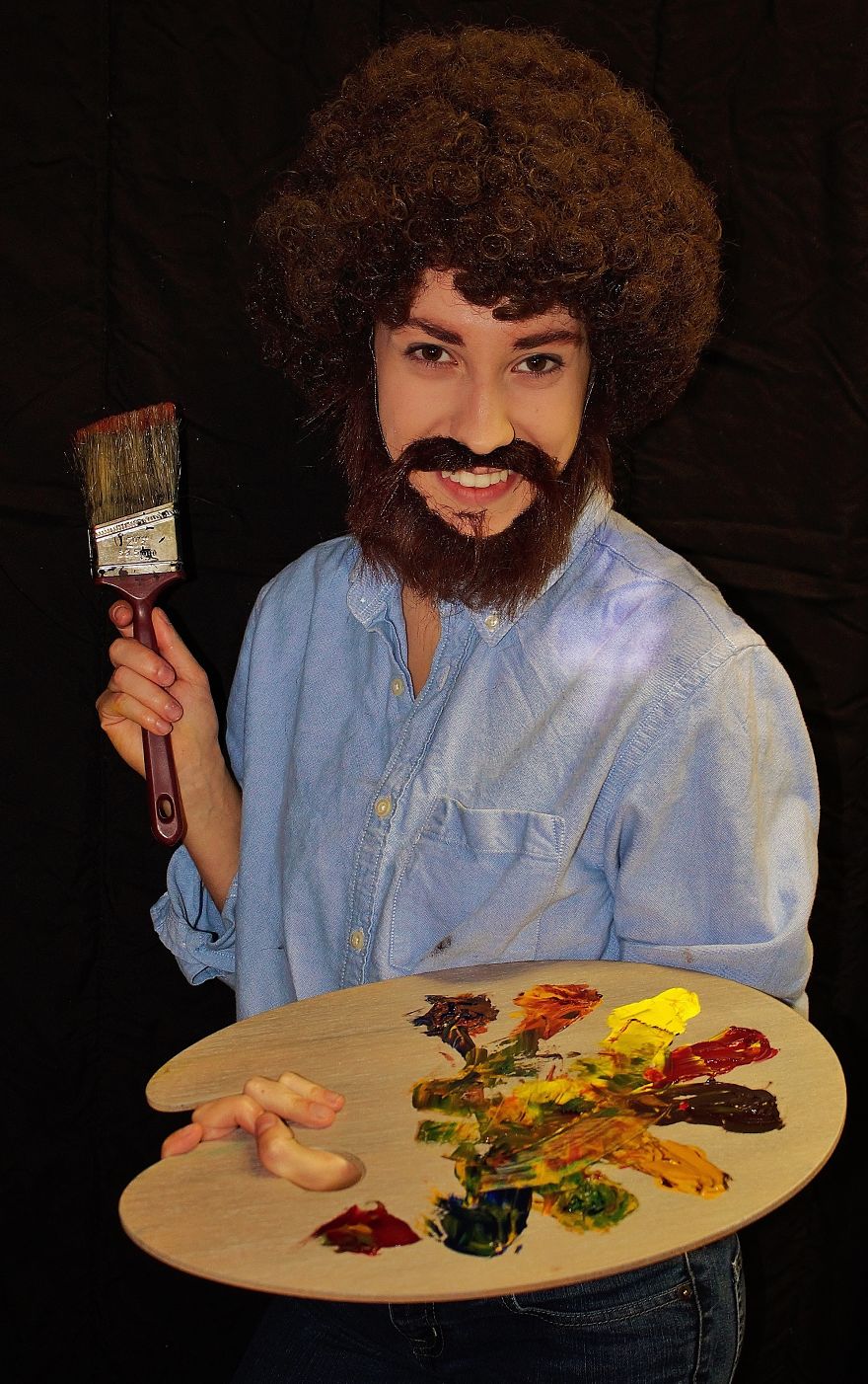 A Happy Little Costume Inspired By Bob Ross