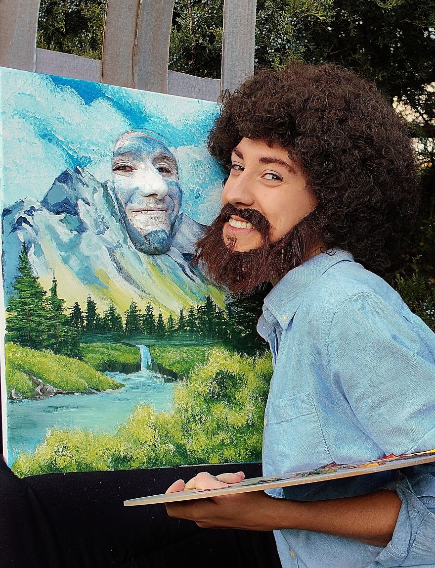 A Happy Little Costume Inspired By Bob Ross