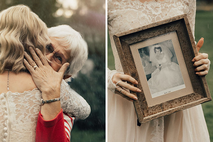 Bride Surprises Grandmother By Wearing Her Wedding Dress From 1962 And Her Reaction Is Too Cute