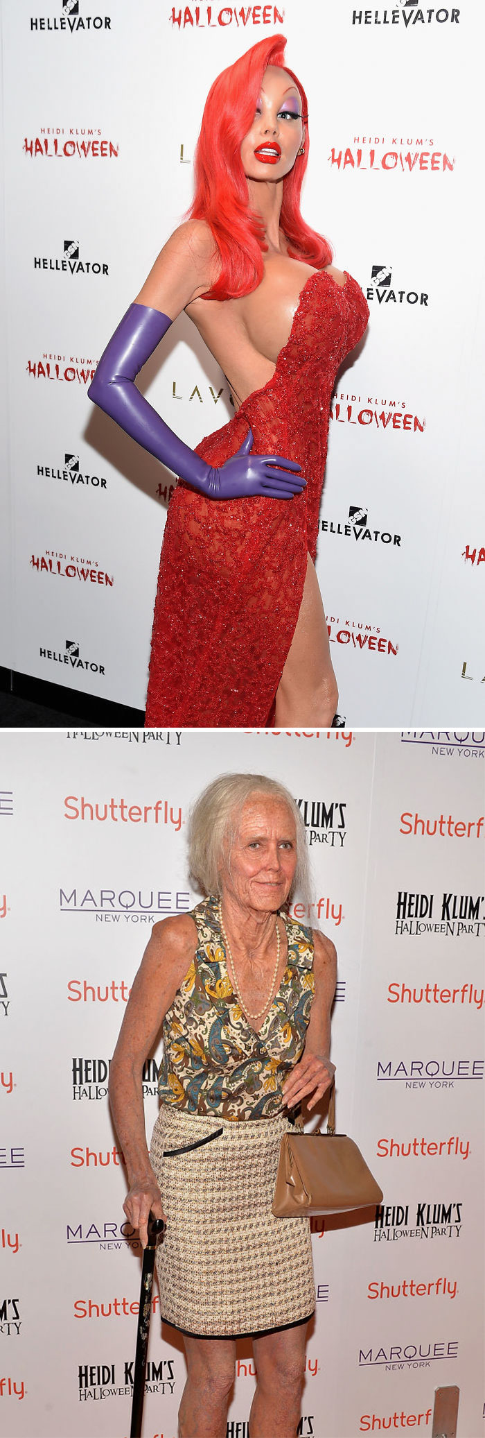 Heidi Klum As Jessica Rabbit And 95-Year-Old Heidi
