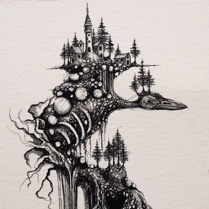 I Make Surreal Nature Inspired Ink Illustrations