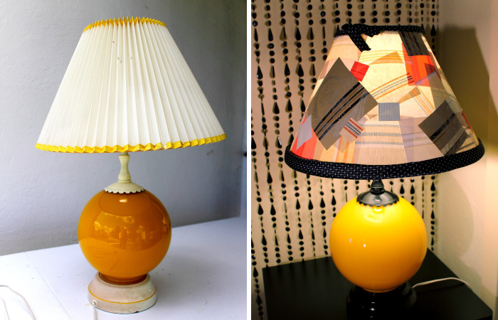 I Gave This Lamp A Makeover With Wallpaper Samples And A Necktie