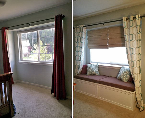 Wife Went Away For 48 Hours And I Made This Window Seat For Her