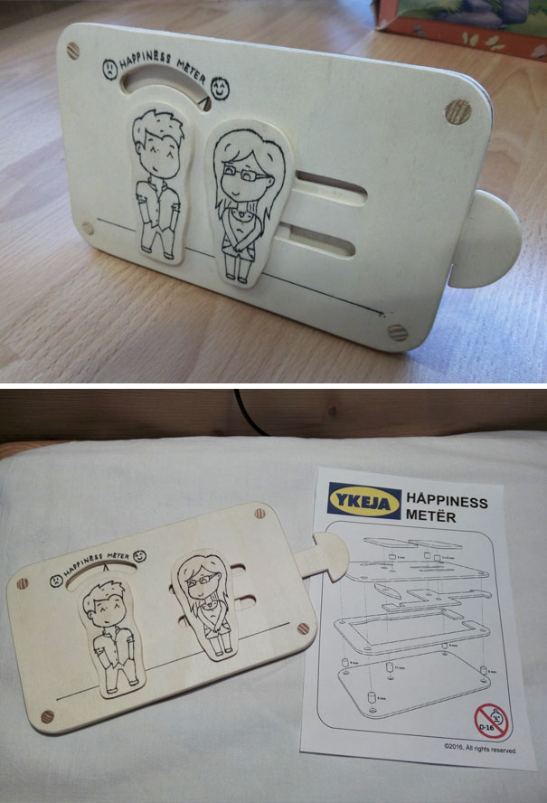 I Made A Thing For My Girlfriend's Birthday. I Called It Happiness Meter Because The Closer To Me She Is, The Happier I Am