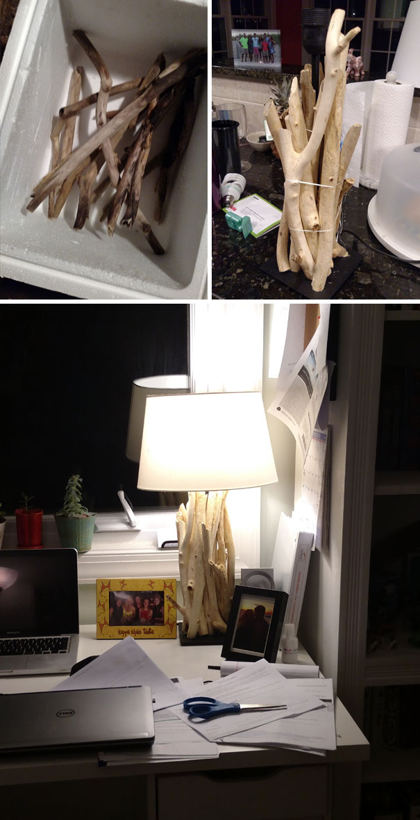 Driftwood Lamp I Made For Girlfriend's Birthday
