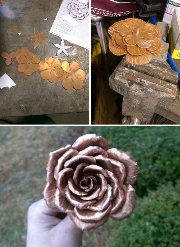 Copper Rose I Made For My Girlfriend