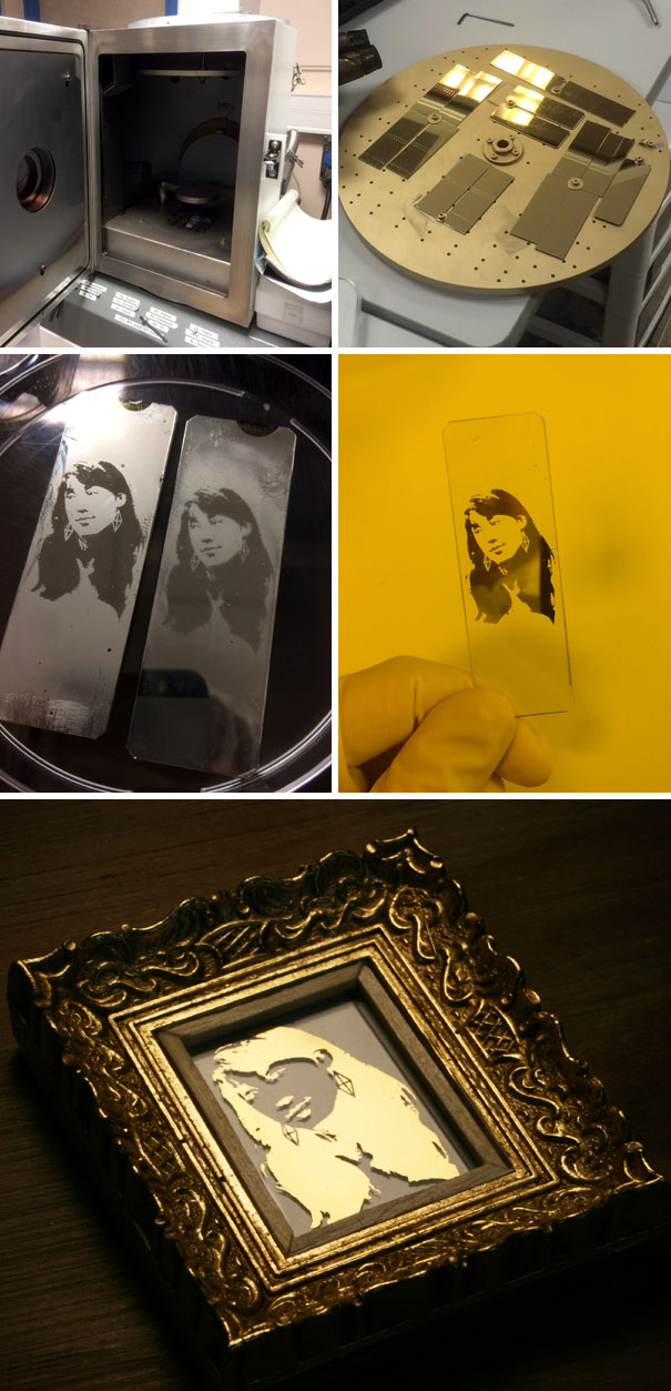 I Made A 50 Nanometer Thick Portrait Of My Girlfriend For Her Birthday