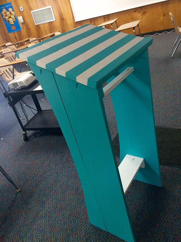 My Girlfriend Mentioned She Wanted A Better Podium For Her Classroom So I Made Her One