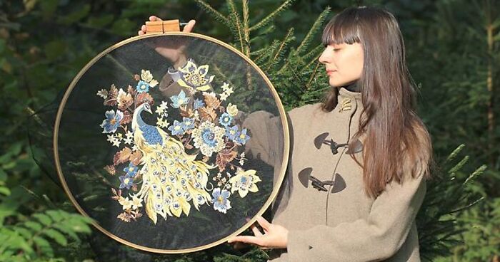 Embroidery Artist Makes Her Designs ‘Float’ In Mid-Air By Using Tulle