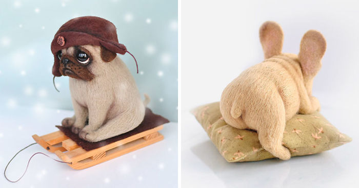 Russian Artists Create Adorable Felted Dogs That Have Their Own Characters