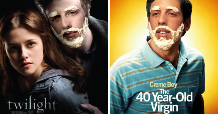 Guy Photoshops His Shaving Creme Character ‘Creme Boy’ In Movie Posters
