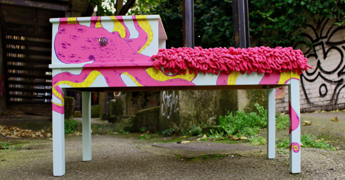 I Brought An Old Telephone Seat Back To Life With Some Aquatic Funk