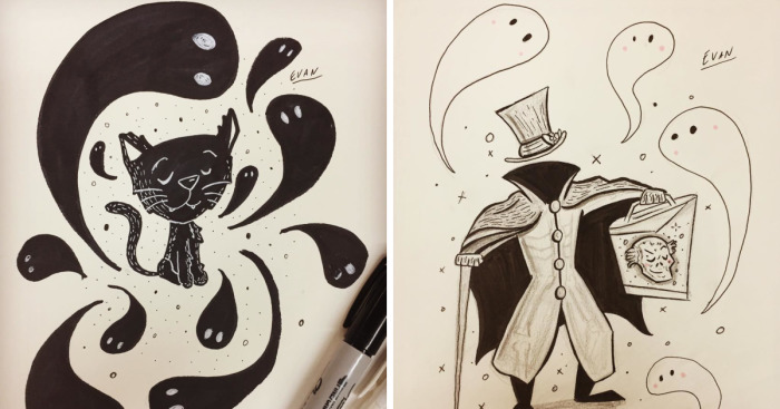 14 + Pics Artist Illustrates His Awsome Drawings On An Art Book !