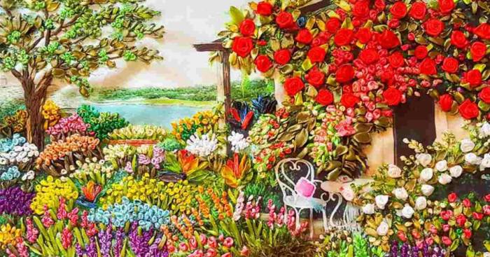 Ribbon Embroidery Artworks By Me And My Mother