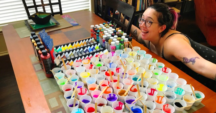 What Happens When You Pour 100 Different Colors Onto A Canvas?
