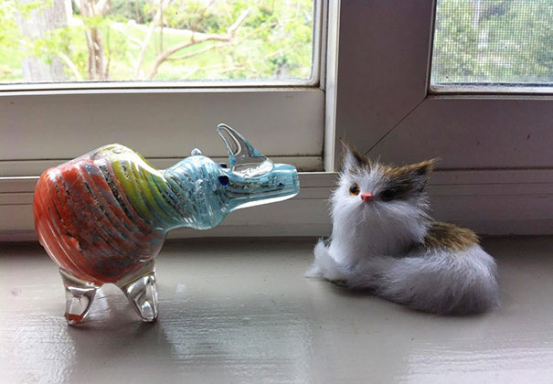 Mother-In-Law Found This "Figurine" In Her Yard And Thought It Was Cute, So Naturally, She Decided To Put It With The Rest Of Her Collection