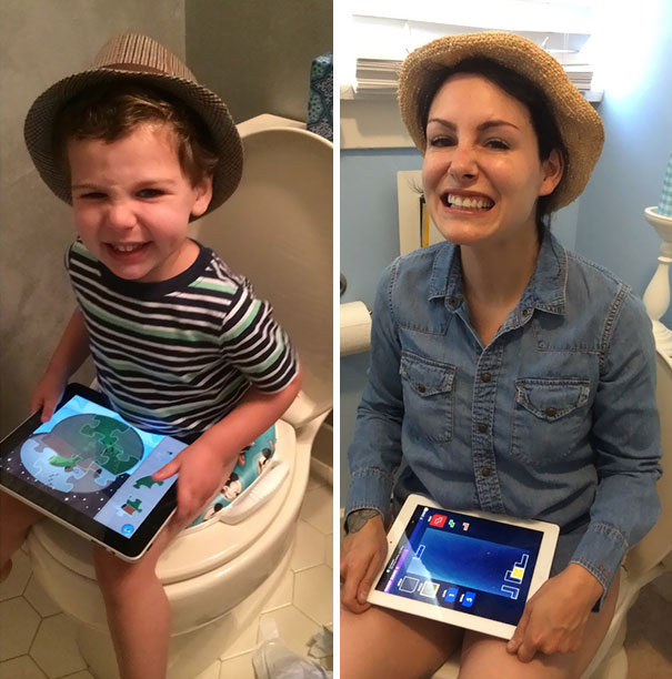 My Sister Sent Me A Picture Of My Nephew On The Toilet. I Wanted To Respond But We Don't Have A Kid