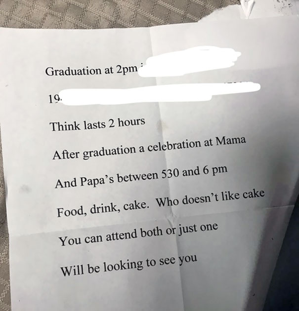 My Aunt Asked My Uncle To Make The Invitations To My Cousins Grad Party