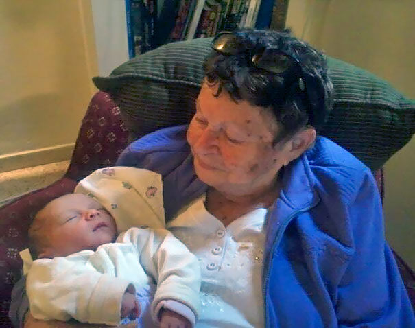 My Grandmother, A Holocaust Survivor, Living To See The Greatest Treasure At The Age Of 90. Her First Great-Grandchild, Gili