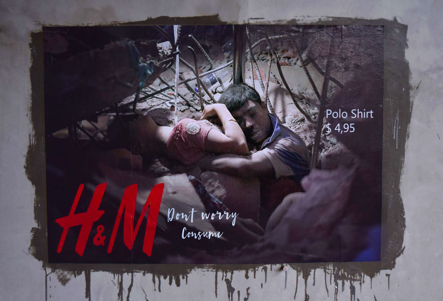 I Made Billboards To Show The Corporate Greed Of Fashion Industries