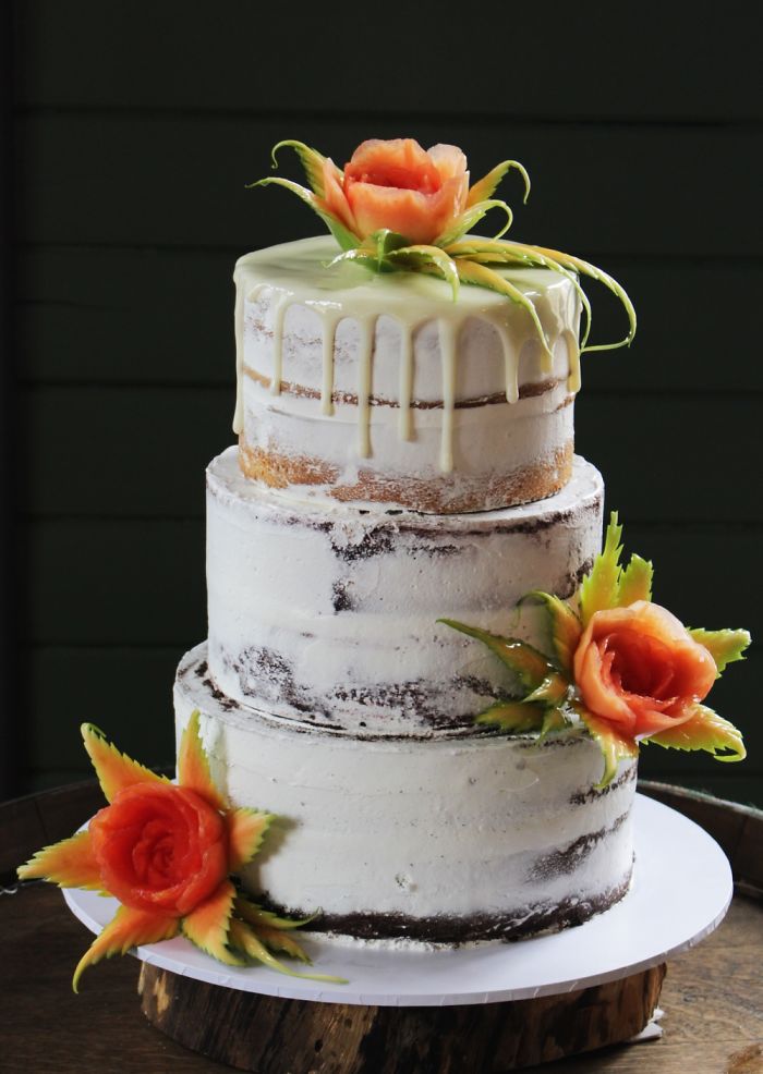 I’ve Transformed A Paw Paw Into Flowers In Only 10 Minutes To Decorate A Special Wedding Cake In Sydney I’ve Transformed A Paw Paw Into Flowers In Only 10 Minutes To Decorate A Special Wedding Cake In Sydney