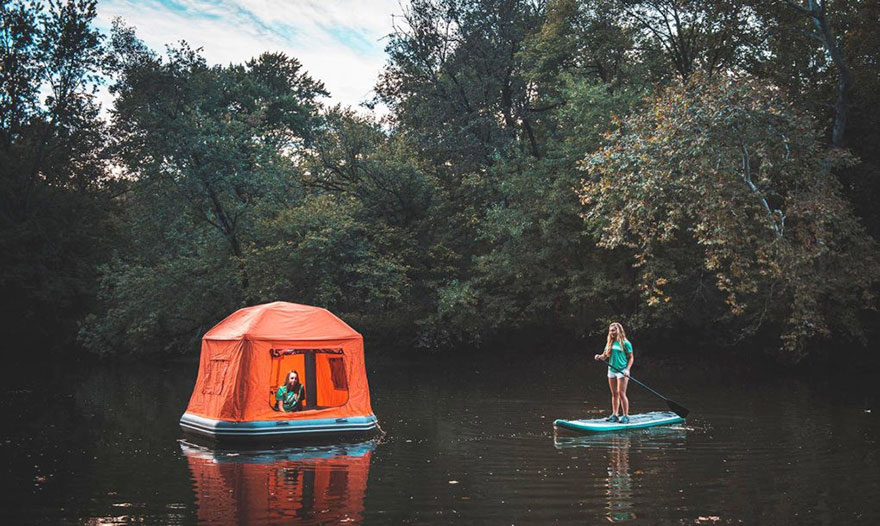 This Floating Tent Is Every Camper's Dream (Or Nightmare) Come True This Floating Tent Is Every Camper's Dream (Or Nightmare) Come True