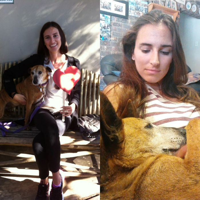 Xena On Adoption Day, And Now, Two Months Later.