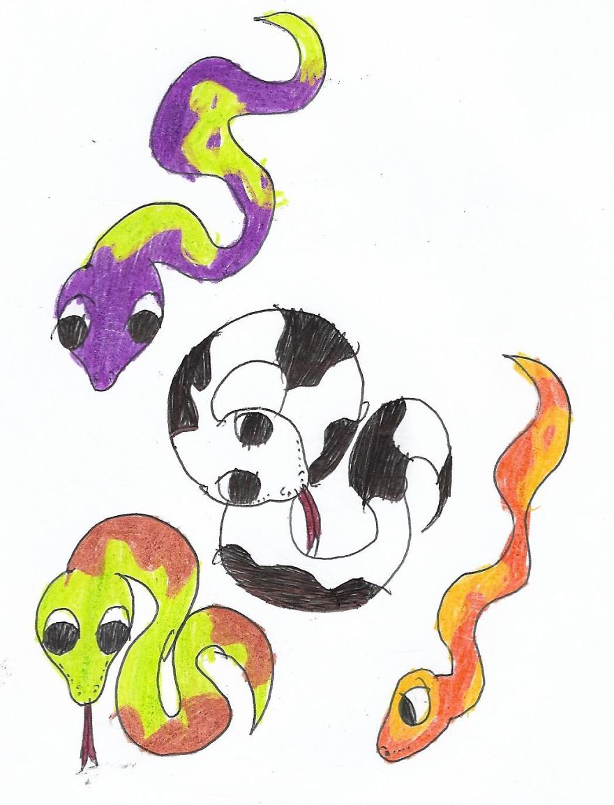 I Make Cute Drawings To Show People Snakes Aren't Evil