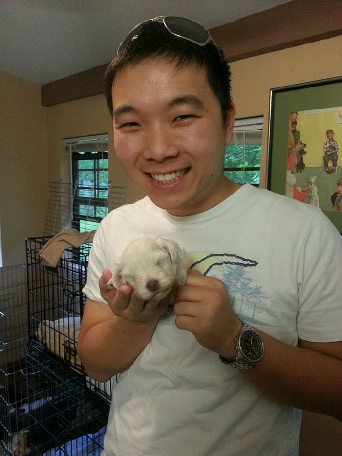 This Is My First Meeting With Cj When He Was Only 3 Weeks Old