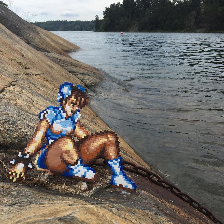 Artist Mixes Pixel Art With Reality And The Result Was Really Fun