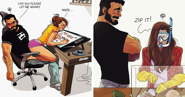 Artist Illustrates Everyday Life With His Wife (21 New Comics)