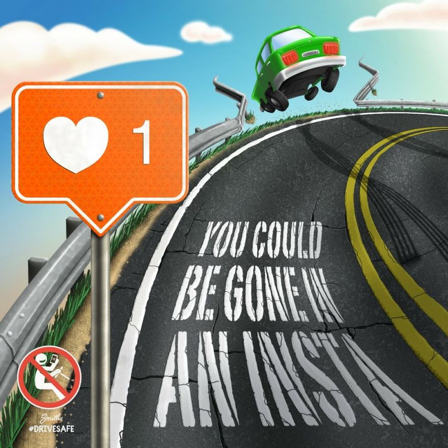 Distracted Drivers Warned They Could Be Gone In An Insta