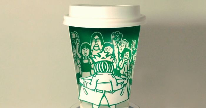 Artist Reveals The Hidden Life Of Starbucks’ Mermaid By Transforming Their Cups
