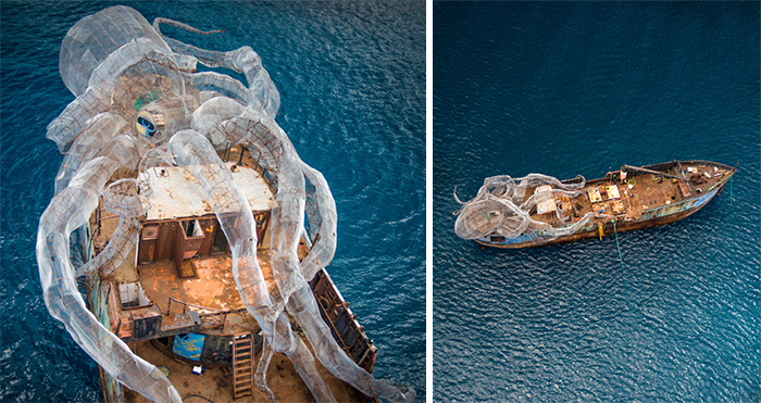 This Giant Steel Kraken Was Sunk With An Old WW2 Ship To Create The Coolest Artificial Coral Reef Ever