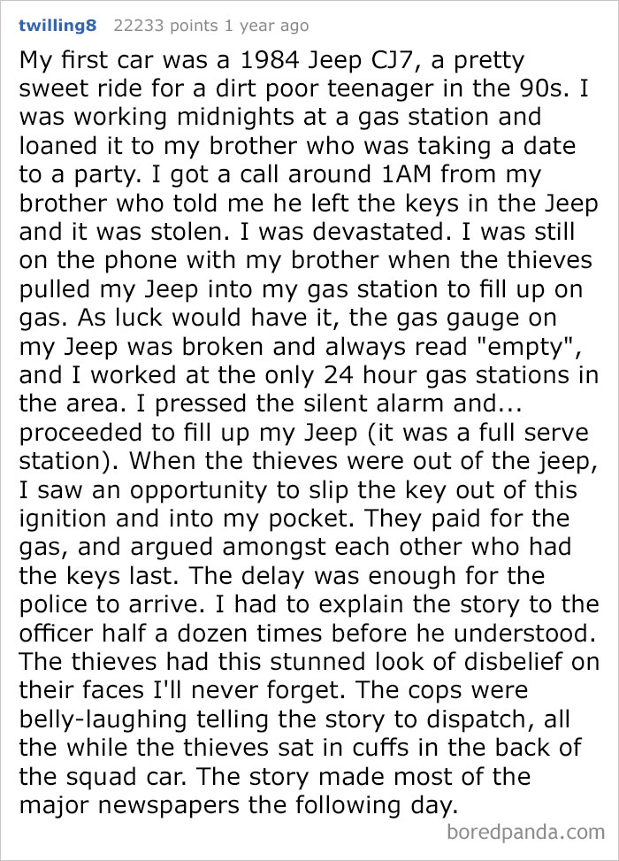 Thief Tried To Steal My Car, Accidentally Filled It Up With Gas And Brought It Back To Me Instead