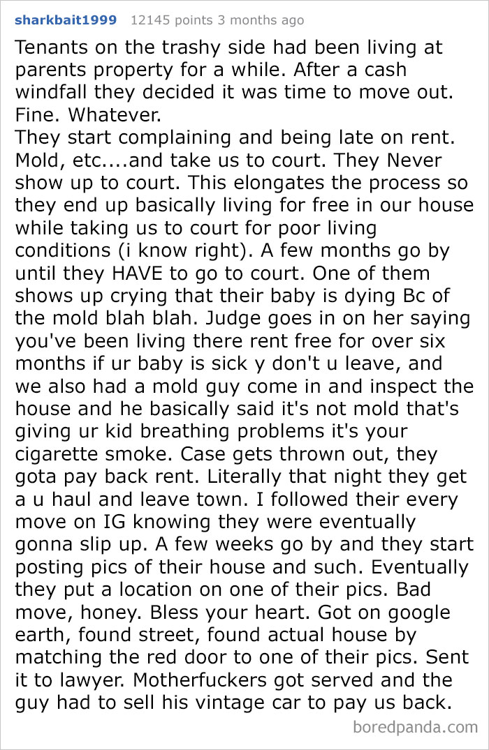 Trashy Tenants Moved Out Of Parents' Property In The Middle Of The Night. Few Months Later I Got Them On Social Media
