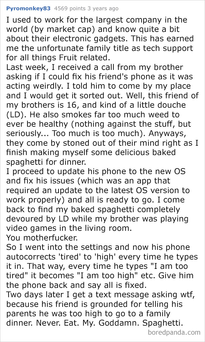 Eat All My Food While I Fix Your Phone? Have Fun Explaining This One