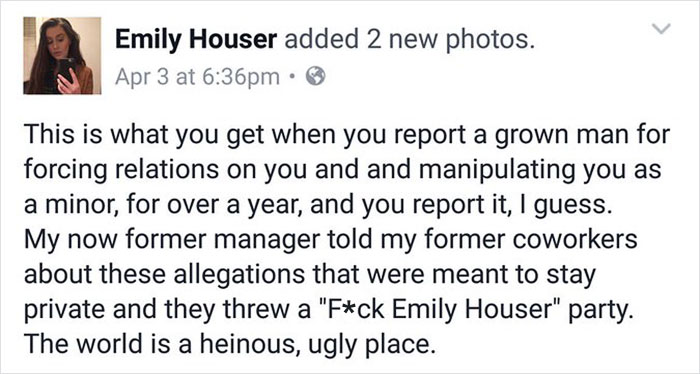 Teen Reports Her Boss For Sexual Harassment, Gets Panic Attack After Seeing Boss's Response