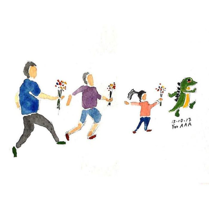 Korean Grandpa Succeeds In Drawing For His Grandchildren Korean Grandpa Succeeds In Drawing For His Grandchildren