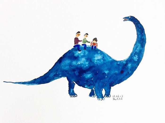 Korean Grandpa Succeeds In Drawing For His Grandchildren Korean Grandpa Succeeds In Drawing For His Grandchildren