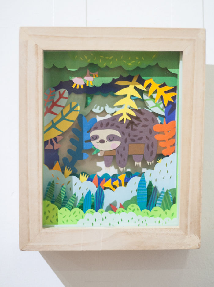 I Made Paper Dioramas Inspired By Nature And Animals