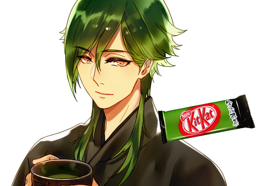 Illustrator Transform The Kit Kat Flavors Into Fantastic Anime Characters